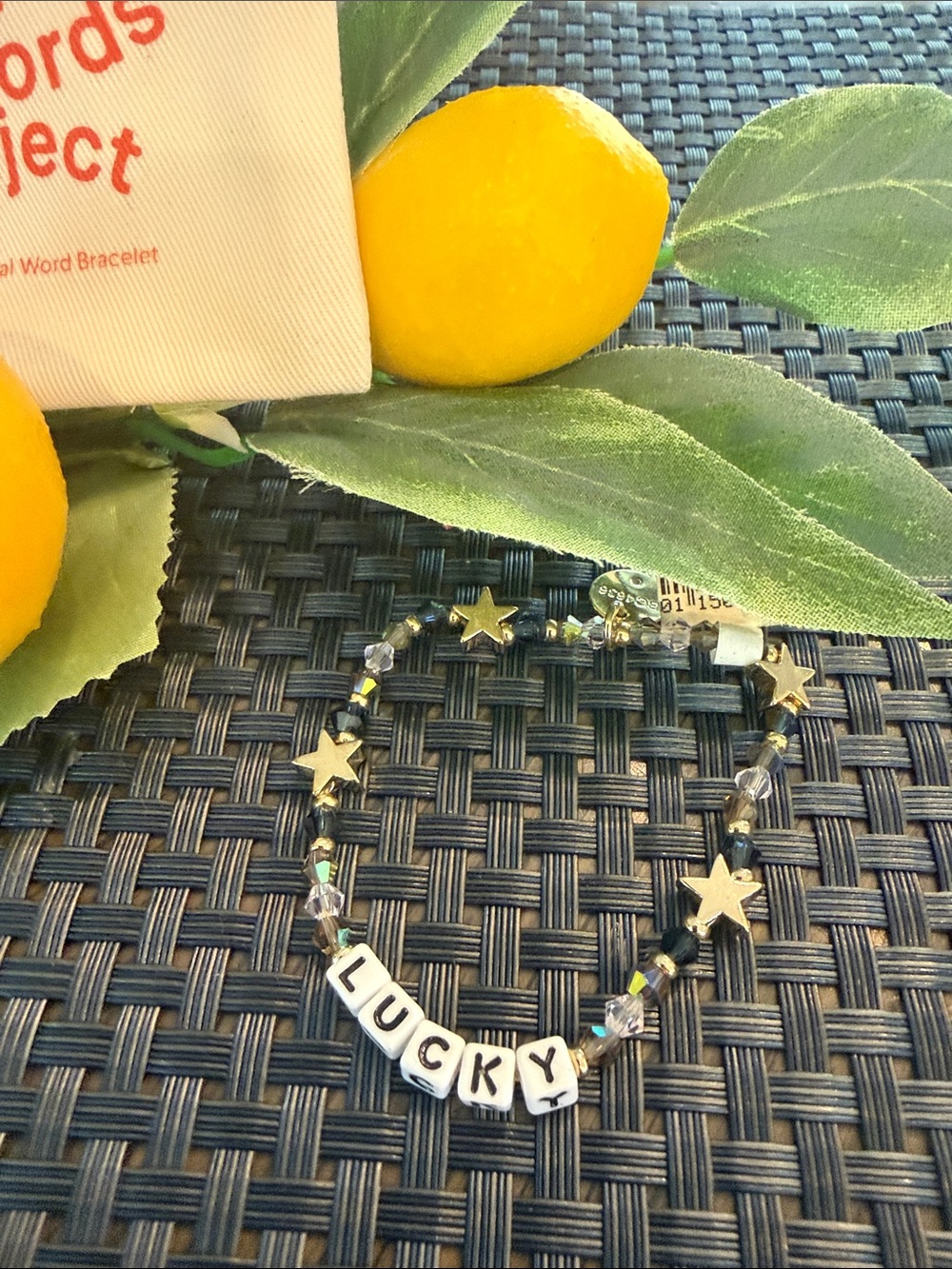 Lucky Beaded Star Bracelet - Gold & Black